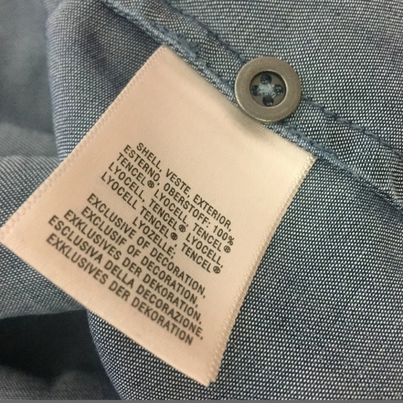 ANTHROPOLOGIE HOLDING HORSES Chambray Wrap Top - Picture 8 of 8